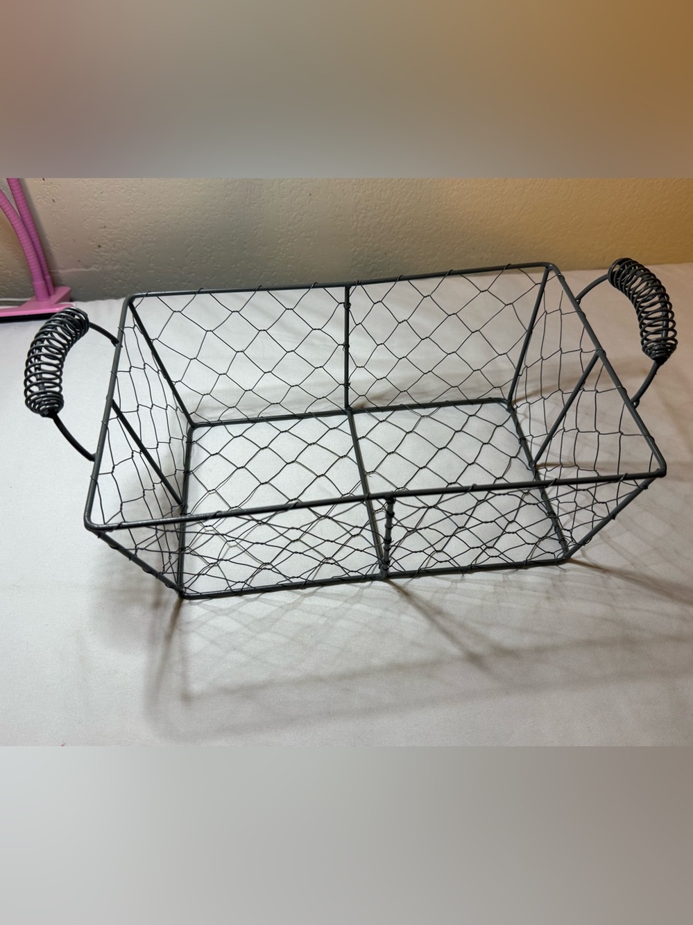 Wire Mesh Storage Basket Organizer - Black